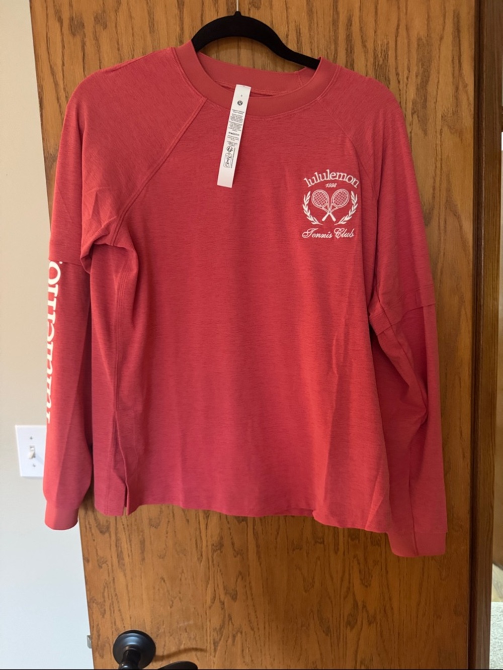 lululemon athletica Coral Pink Long-Sleeve Tennis Club Top